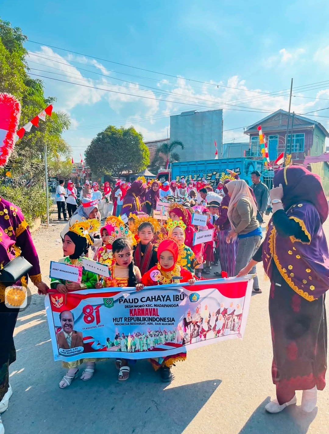 Sabet Juara 1 Karnaval HUT RI, PAUD Cahaya Ibu Woro Tumbangkan 38 TK dan PAUD se-Msdapangga